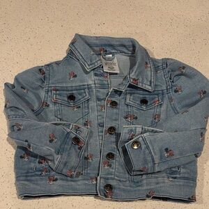 Disney Kids Light Blue Jean Jacket with Mickey Mouse Design